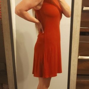 So swing orange dress